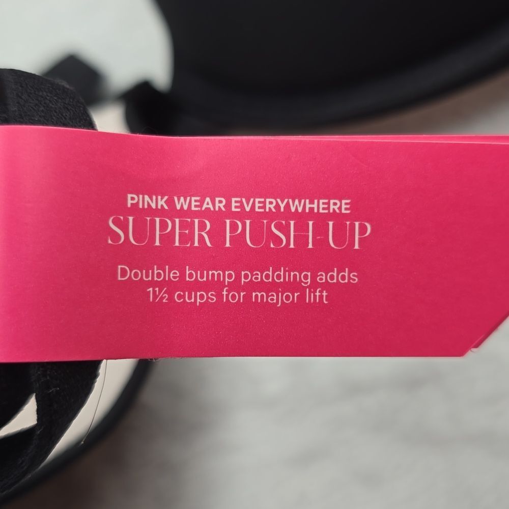 3274 NWT Victoria's Secret PINK Wear Everywhere Super Push-Up Bra Sz 32C - Picture 7 of 7